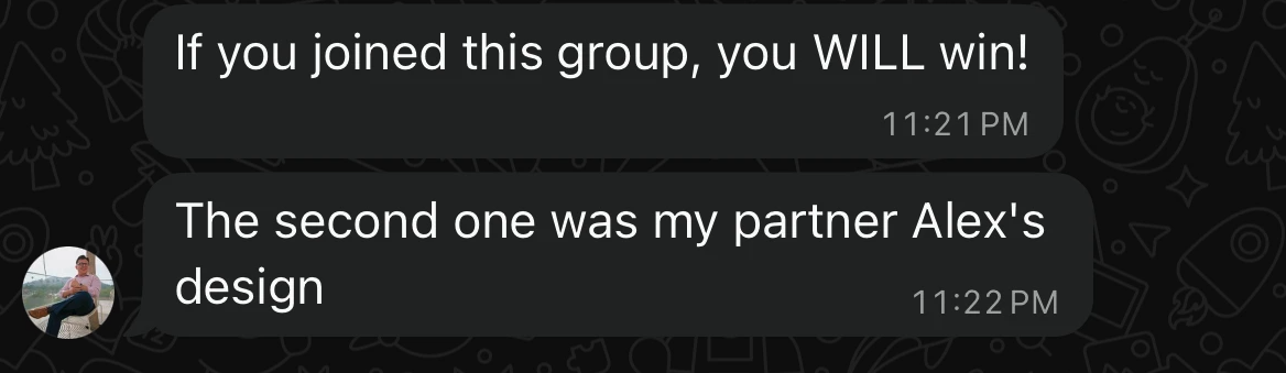 If you joined this group you WILL win